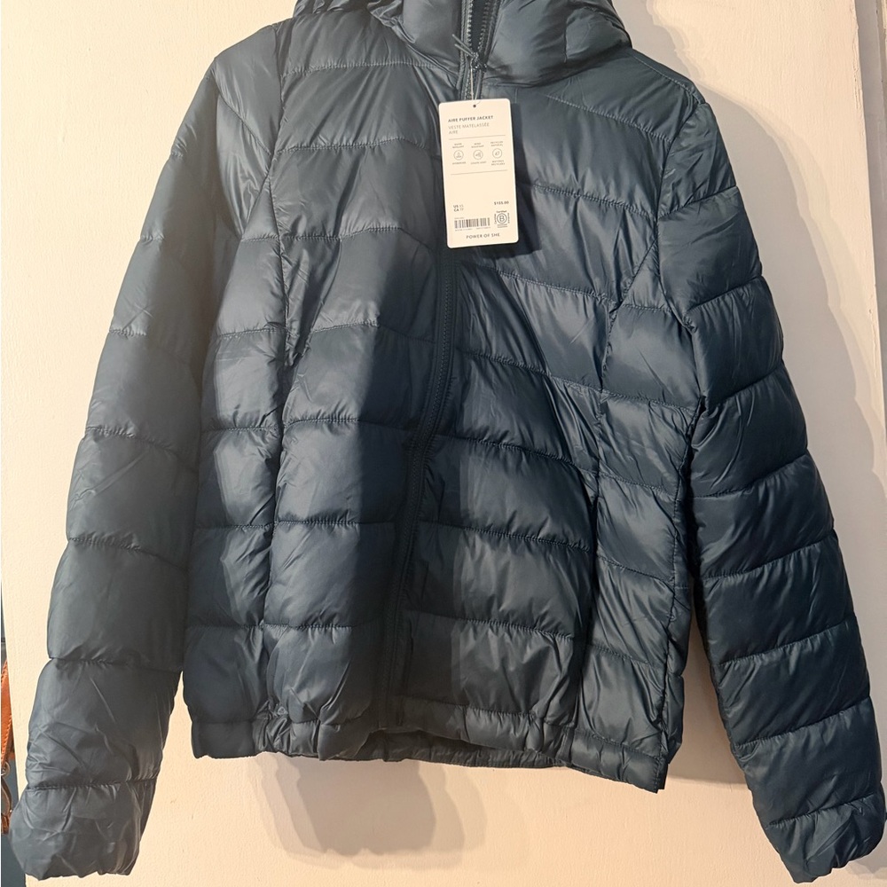 Athleta Teal Puffer Jacket